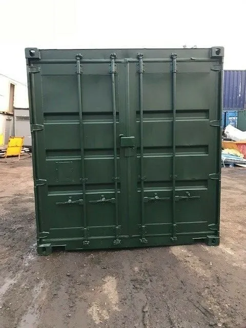 10FT-X-8FT-SHIPPING-CONTAINER-ONE-TRIP-Green3 Used 10Ft Cut Down Container