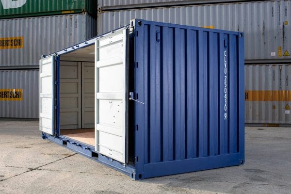 20ft-side-open-std-blue-7 20Ft HI Cube Container(9′ 6″ High) Suitable For IBC Storage