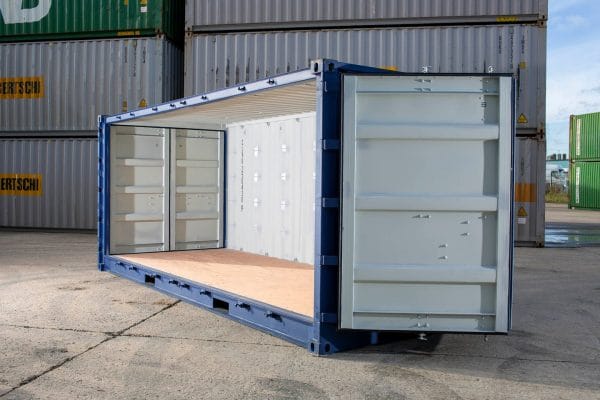 20ft-side-open-std-blue-8 20Ft HI Cube Container(9′ 6″ High) Suitable For IBC Storage