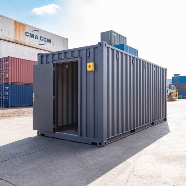 IMG_2815 Enhanced 20ft Standard Shipping Container – Grey Finish