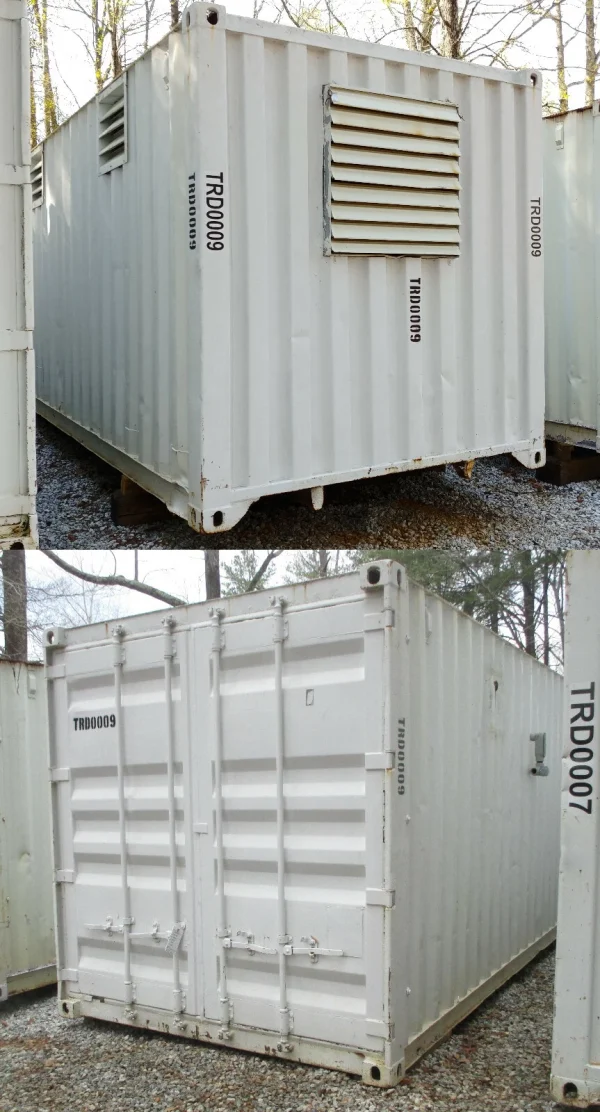 40 ft Container Shop – Climate Controlled Office + Inventory Storage  Racking