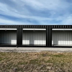 40ft Shipping Container w/3 Roll-Up Side Doors