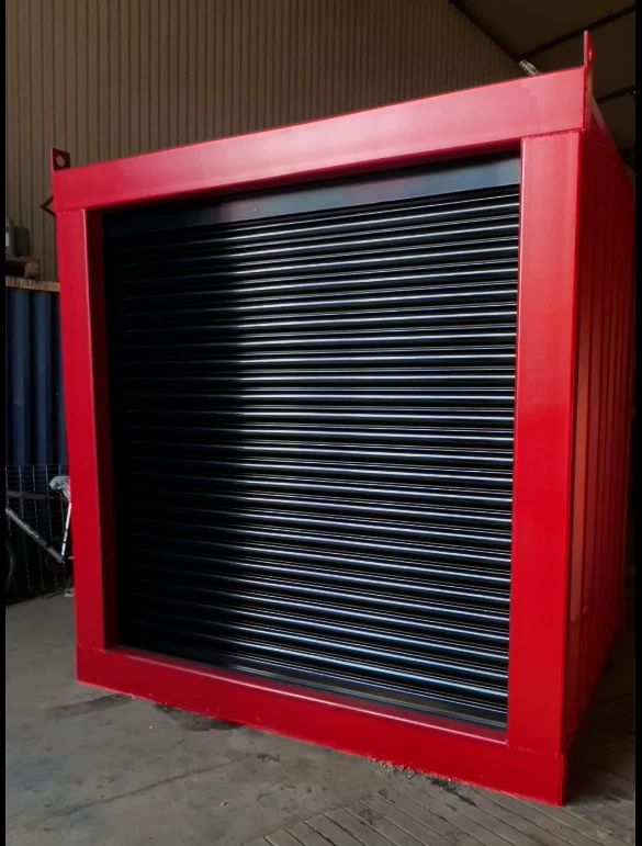 6ft Bespoke Roller Shuttered Shipping Container | Secure  Motorized Coiling Door